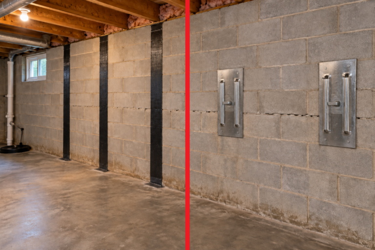 Carbon Fiber Straps vs. Wall Anchors: Which Foundation Wall Repair Makes Sense?